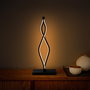 Opviq Lámpara de Sobremesa Metálica Negra LED 12W